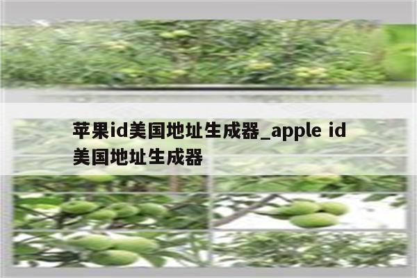 <strong>苹果id</strong>美国地址生成器_apple id美国地址生成器