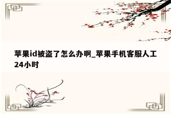<strong>苹果id</strong>被盗了怎么办啊_苹果手机客服人工24小时